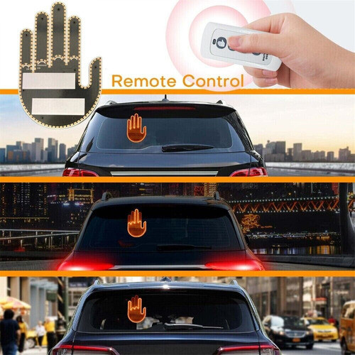 Luz Led Gestos Señales Divertidas Autos Vehículos Palma Mano 1