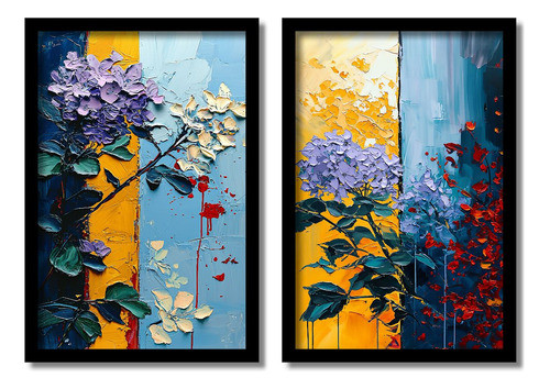 Robert Kushner Releitura Quadros Flores Sala Moldura 60x40 0