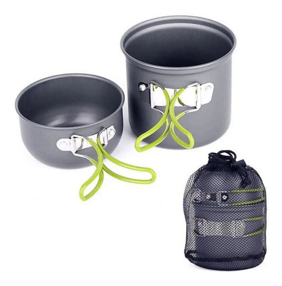 Kit Panelas Alumínio Com Pesca Camping Trekking Trilha 0