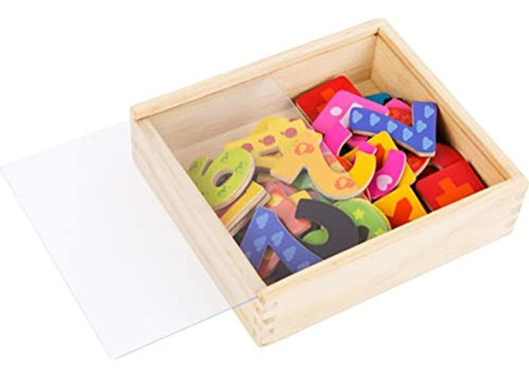 Juguetes De Madera De Pie Pequeño, Coloridos Números Magnéti 0 Juguetes De Madera De Pie Pequeño, Coloridos Números Magnéti 0