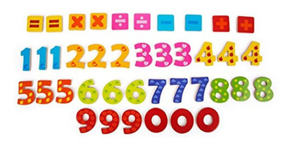 Juguetes De Madera De Pie Pequeño, Coloridos Números Magnéti 1 Juguetes De Madera De Pie Pequeño, Coloridos Números Magnéti 1