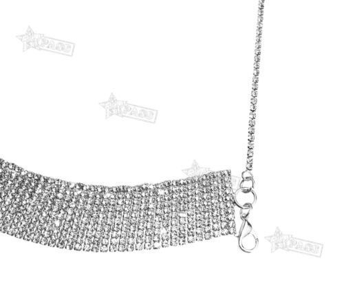 Collar De Diamantes De Lady Cristal Bling Gargantilla De Dia 1