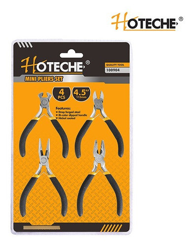 Mini Alicates En Set De 4 Pinzas Hoteche 1