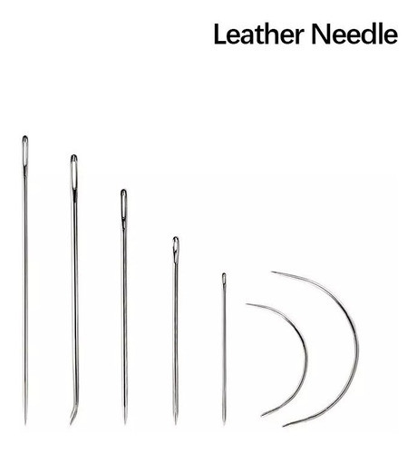Conjunto Para Trabalho Couro Marcador Furador Linhas Agulhas 1