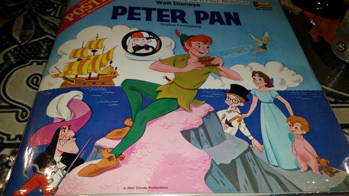 Peter Pan Walt Disney Lp Vinilo Con Insert Hojas De Cuento 0