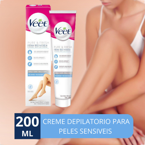 Creme Depilatorio Veet Corporal Peles Delicadas 200ml 1