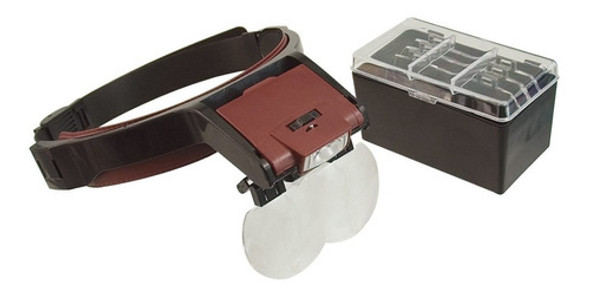 Vincha Lupa Cabeza Profesional C/luz Led 4 Lentes 1.7 A 3.5x 0