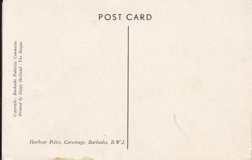 Barbados Antigua Postal Harbour Police En Barco 1
