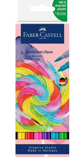 Set 6 Marcadores Goldfaber Aqua Candy Faber Castell - Mosca 0