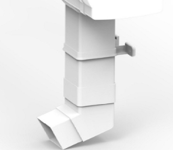 Codo A 45° P/caño 65x65 Canaleta Plástica Pvc Para Techo 1