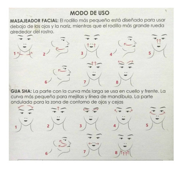 Rodillo Masajeador Facial + Gua Sha Quarzo Rosa Duga 1 Rodillo Masajeador Facial + Gua Sha Quarzo Rosa Duga 1