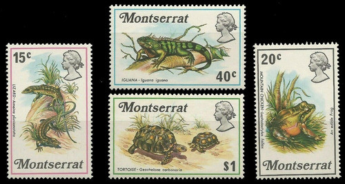Fauna - Reptiles - Anfibios - Montserrat - Serie Mint 0