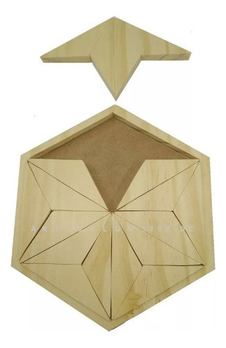 Encaje Hexagonal Concéntrico Grueso  Madera Didáctico Luhjbn 0