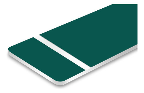 Plástico Bicapa Laserable Econoply Verde Oscuro Blanco 60x40 0
