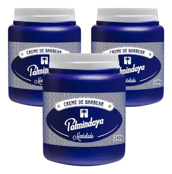 Kit 3 Creme De Barbear Mentolado Palmindaya 240g Cada 0