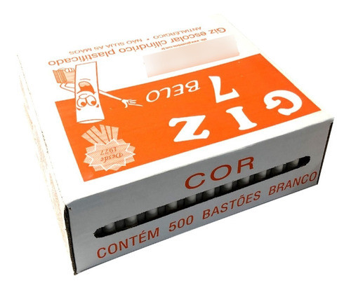 2 Cx Giz Branco Escolar Antialérgico Caixa Com 500 Unidades 0