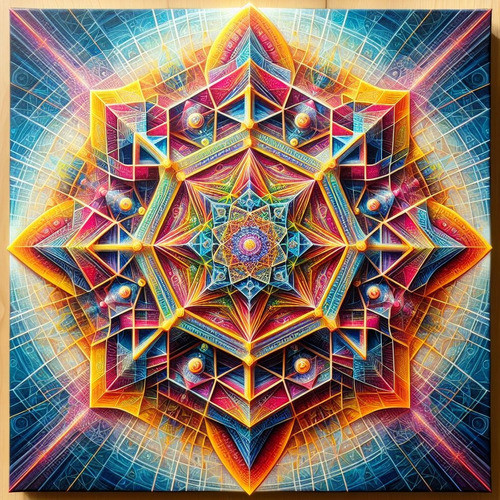 Obra De Arte Digital Geometría Sagrada 50x50cm Pieza Única 0