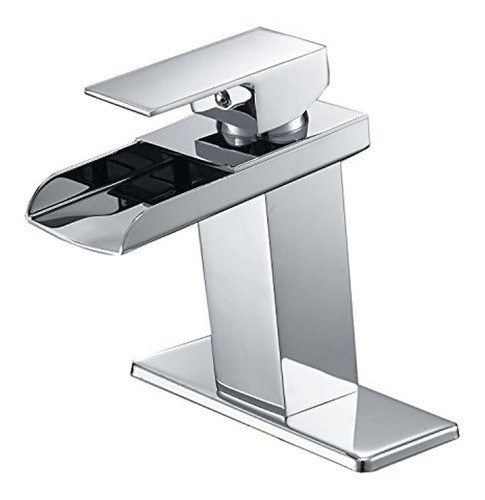 Bathfinesse Modern Single Handle One Hole Waterfall Lavabo D 0