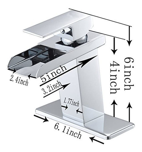 Bathfinesse Modern Single Handle One Hole Waterfall Lavabo D 1