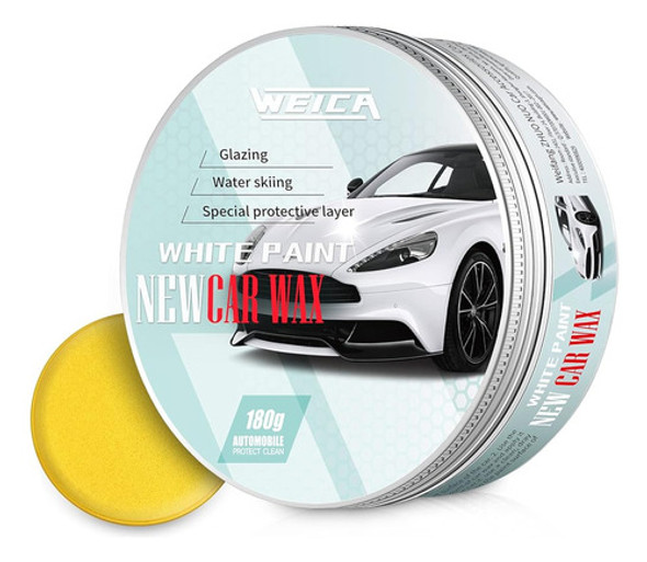 Weica Car Wax White Solid Para Coches Blancos, Carnauba Car 0