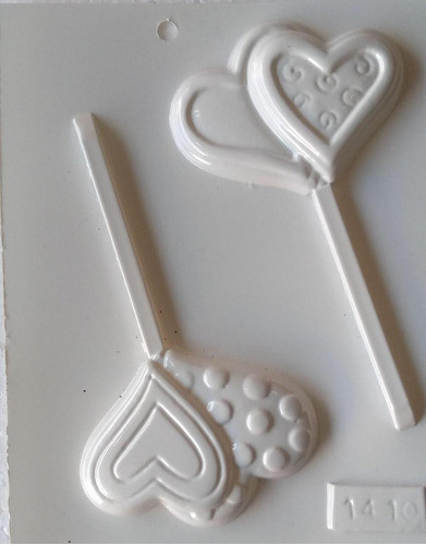 Placa De Acetato Para Paletas Corazon Doble Decorado 0
