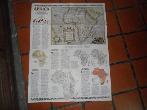 Africa Its Political Development 1980 Mapa Plano 1