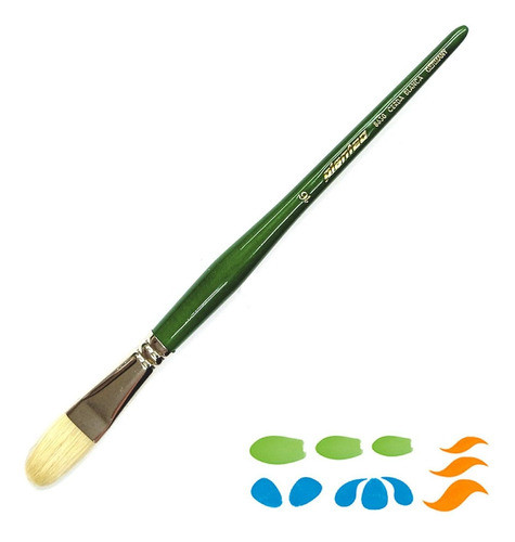Pincel Lengua Gato Plantec 8630 Pelo Cerda Blanca N 16 0