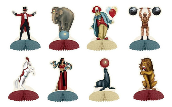 Beistle Vintage Circus Mini Centros De Mesa 0