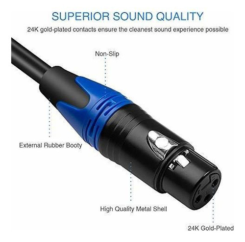 Disino Dual Hembra Xlr A 1/4 Pulgada (6.35 Mm) Trs Estéreo 1