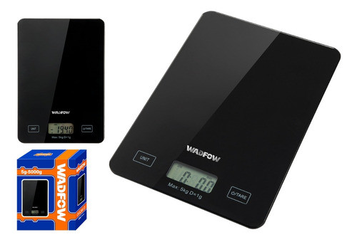 Balanza De Cocina Digital 5 Kg Negro Wadfow Wdfwke3504 0