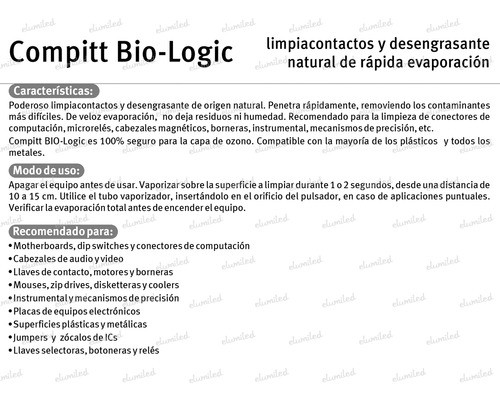 4 Compitt Bio-logic Limpiacontactos Desengrasante Natural 1