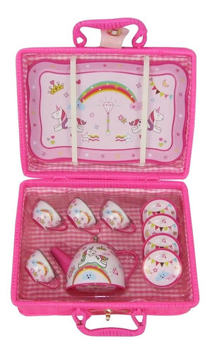 Funny Land Juego De Te Mimbre Fucsia 11 Piezas 1