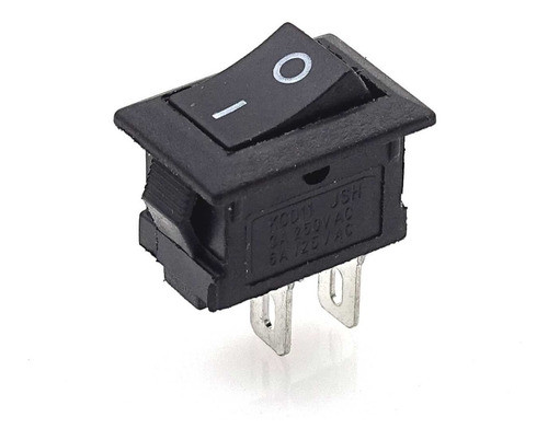 Tecla Llave Switch Interruptor 10x15mm 250v 3a 2 Pines Negra 1