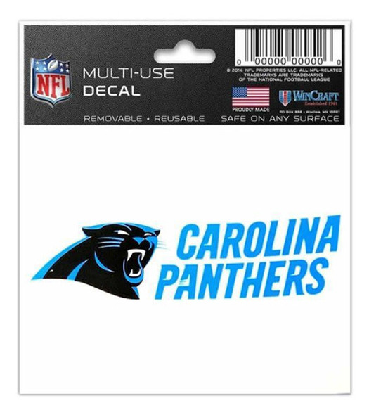 Adesivo Multi-uso 8x10 Nfl Carolina Panthers 0
