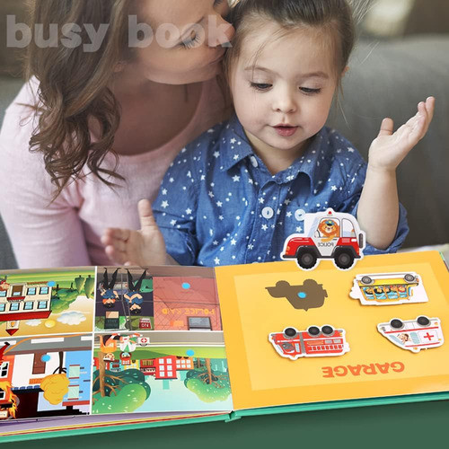 Aminy 4 Temas Montessori Quiet Book Busy Board For Toddlers, 1