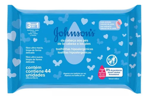 Toallitas Hipoalergenicas Jhonsons 44u 0