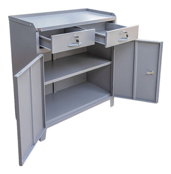 Armário Ferramenta De Aço 2 Portas, Gavetas E Prateleira 0