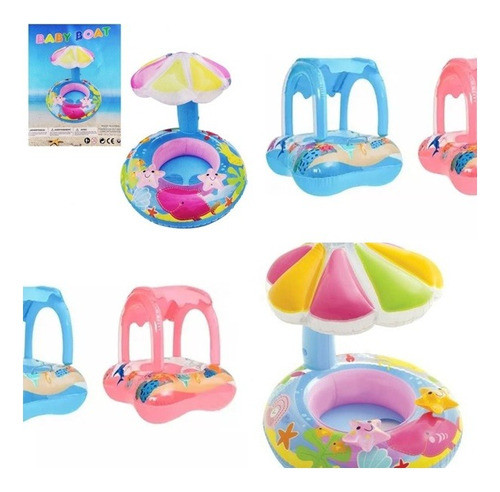 Salvavidas P/ Bebes Y Mama , Con Techo Uv  Modelos -  Intex 0