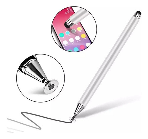 Lápiz Óptico Tactil Doble Punta Para Tablet iPad Smartphone 0