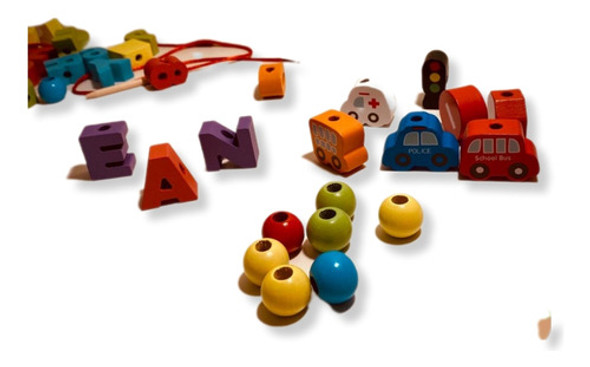 Cuentas Para Enebrar En Madera -- 70 Piezas 0 Cuentas Para Enebrar En Madera -- 70 Piezas 0