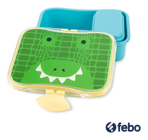Recipiente Vianda Skip Hop 2 En 1 Diseño De Cocodrilo Febo 1