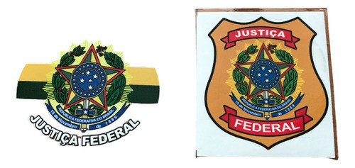 Adesivos Justiça Federal Em Dois Modelos Para Vidro Do Carro 0