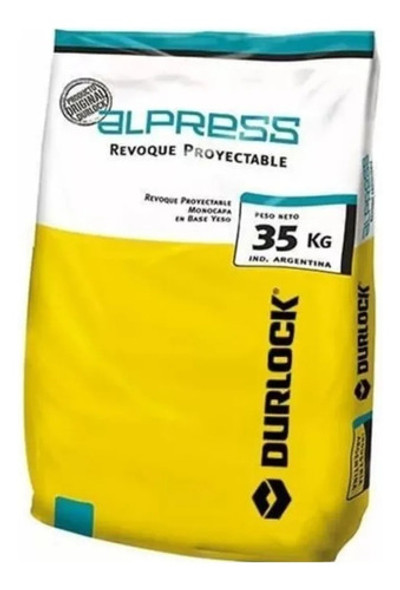 Bolsa De Yeso Alpress Proyectable Durlock 35kg 0