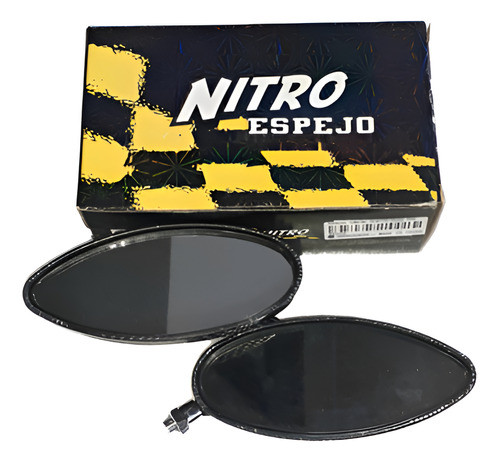 Espejos Der/izq Grafito Chico Oval TunningRiccia Motos 0