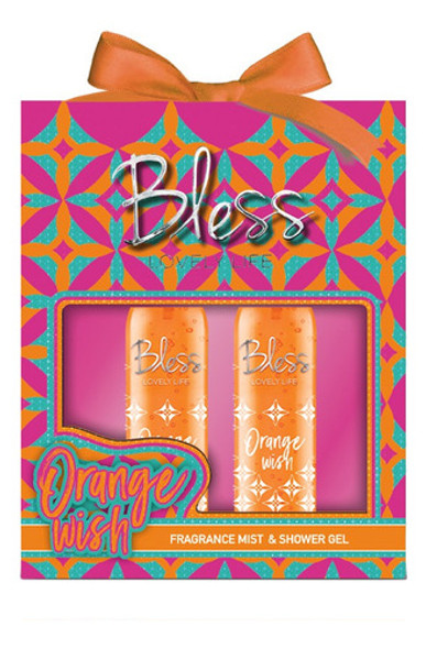 Body Splash Mujer Bless Orange Wish 125ml + Shower Gel Set 0