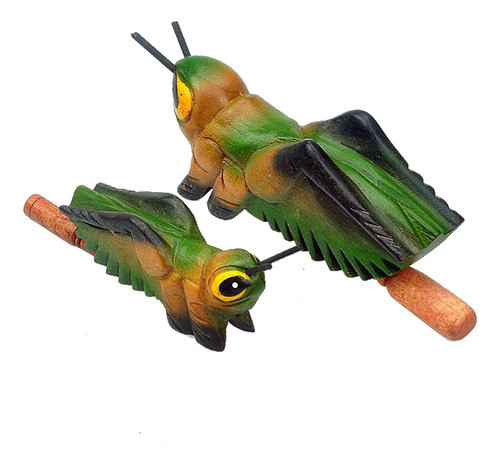 Instrumento De Raspon De Güiro De Madera - Frog, Cricket An 1