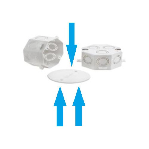 Tapa Ø100mm Blanca De Caja Octogonal Para Durlock Tecnocom 0
