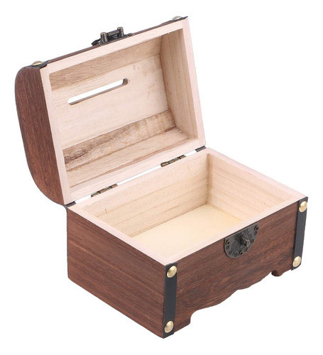 Caja De Tesoro Retro Con Cerradura De Alcanca, Caja De Almac 0