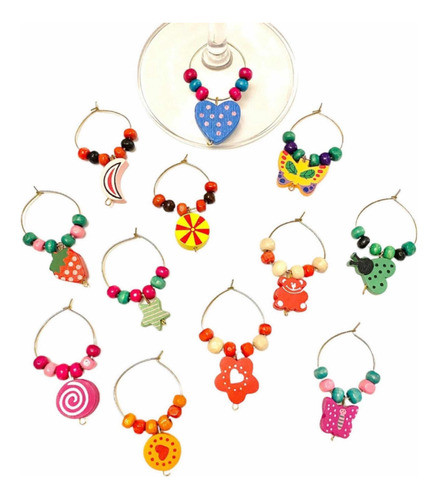 Identificadores De Copas De Madera Formas Surtidas X12 0