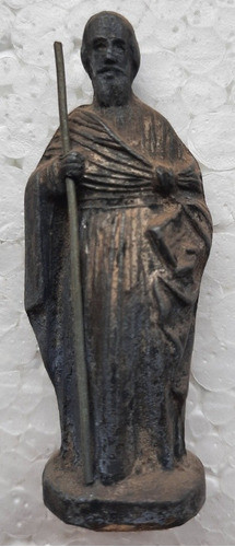B. Antigo - Imagem Sacra Antiga São Judas Em Estanho 7,5 Cm 0